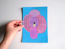 Charger l'image dans la galerie, Retro Woman Portrait Photo Art Collage On Paper