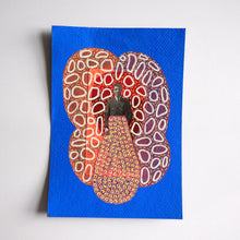 将图片加载到图库查看器,Red And Electric Blue Art Collage On Vintage Portrait