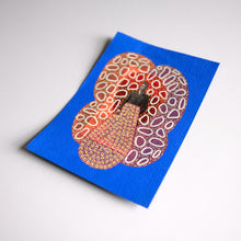 将图片加载到图库查看器,Red And Electric Blue Art Collage On Vintage Portrait