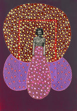 Load image into Gallery viewer, Bordeaux, Yellow And Pink Vintage Art Collage