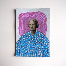 Cargar imagen en el visor de la galería, Blue Pink Art Collage Vintage