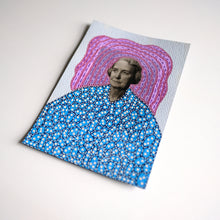 Cargar imagen en el visor de la galería, Blue Pink Art Collage Vintage