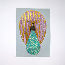 Cargar imagen en el visor de la galería, Gold, Green And Pink Mixed Media Collage