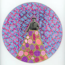 Load image into Gallery viewer, Purple Pink White Collage On Plywood Panel