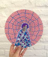 Load image into Gallery viewer, Pink Blue Yellow Collage On Plywood Panel