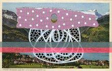 Load image into Gallery viewer, Original Art Collage On Vintage Photo Of Uri Rotstock Mountain