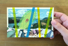 Load image into Gallery viewer, Vintage Retro Old Postcard Collage, Original Handmade Art