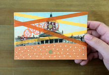 画像をギャラリービューアに読み込む, Original Mixed Media Collage On Vintage Monument Postcard