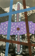 Load image into Gallery viewer, Vintage Mountain View Postcard Altered By Hand