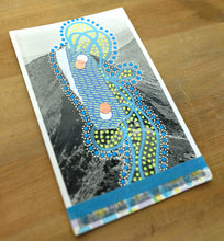 Load image into Gallery viewer, Neon Yellow Turquoise Art Collage