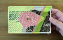 Load image into Gallery viewer, Vintage Bucolic View Postcard Altered With Neon Colours