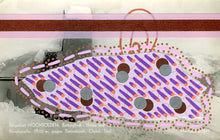 Load image into Gallery viewer, Brown, Pink And Purple Vintage Altered Postcard