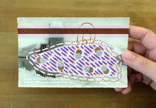 Load image into Gallery viewer, Brown, Pink And Purple Vintage Altered Postcard