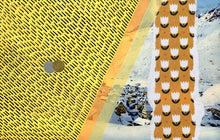 Load image into Gallery viewer, Vintage Winter Mountain View Postcard Collage Art