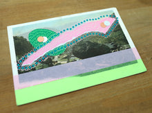 Load image into Gallery viewer, Abstract Art Collage On Vintage Landscape Postcard
