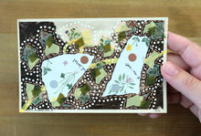 Load image into Gallery viewer, Green Abstract Collage On Vintage Postcard