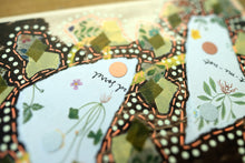 Load image into Gallery viewer, Green Abstract Collage On Vintage Postcard