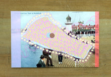 Load image into Gallery viewer, Pastel Pink And Yellow Abstract Collage On Vintage Postcard