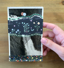 Load image into Gallery viewer, Floral Abstract Art Collage Composition On Vintage Waterfall Postcard