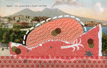 Load image into Gallery viewer, Vintage Illustration Postcard Of Naples City Altered By Hand