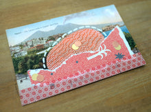 Load image into Gallery viewer, Vintage Illustration Postcard Of Naples City Altered By Hand