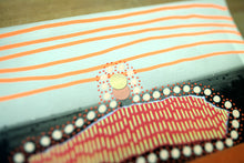 画像をギャラリービューアに読み込む, Orange Red Abstract Art Collage On Vintage Retro Landscape Postcard