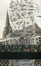 画像をギャラリービューアに読み込む, Abstract Art Collage Composition On Vintage Cathedral Postcard