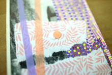 Load image into Gallery viewer, Rose Pink And Lilac Art Collage On Vintage Landscape Postcard