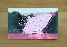 画像をギャラリービューアに読み込む, Neon Pink Contemporary Abstract Art Collage On Vintage Natural Landscape Postcard