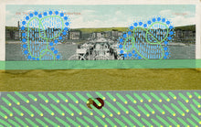 Load image into Gallery viewer, Vintage Brighton Postcard Altered With Gold, Mint And Turquoise Colours