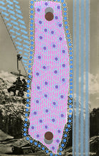 Load image into Gallery viewer, Pink Blue Abstract Collage On Vintage Mountain View Postcard