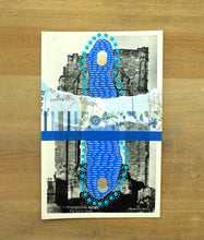 Load image into Gallery viewer, Blue abstract art, original mixed media artwork