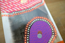 将图片加载到图库查看器,Neon Orange, Red And Purple Art Collage On Vintage Postcard