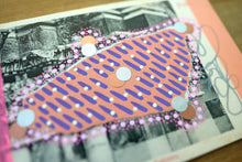 Cargar imagen en el visor de la galería, Pink Purple Collage On Vintage Pistoia Postcard