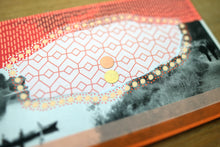 Load image into Gallery viewer, Red Collage Art On vintage Postcard