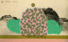 画像をギャラリービューアに読み込む, Rose Pink And Green Organic Abstract Art Collage Composition On Vintage Ostende Postcard