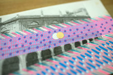Load image into Gallery viewer, Vintage City View Postcard Altered With Pink Colours