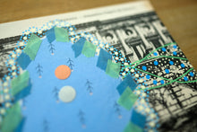 Load image into Gallery viewer, Green Light Blue Collage On Vintage Granada Postcard