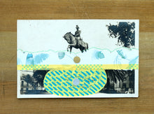 Load image into Gallery viewer, Monument Vintage Postcard Collage Altered With Paper And Pens