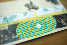 Load image into Gallery viewer, Monument Vintage Postcard Collage Altered With Paper And Pens