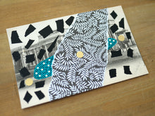 Load image into Gallery viewer, Black Green Collage On Retro Vintage Postcard