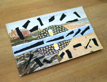 Load image into Gallery viewer, Black Blue Collage Art