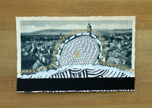 Load image into Gallery viewer, Black, White And Golden Vintage City View Collage