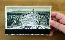 Load image into Gallery viewer, Black, White And Golden Vintage City View Collage