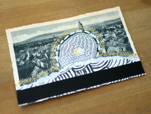 Load image into Gallery viewer, Black, White And Golden Vintage City View Collage