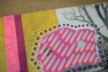 Load image into Gallery viewer, Yellow Red Art Collage On Retro Postcard