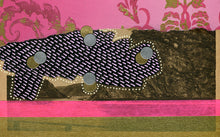 Load image into Gallery viewer, Black, Pink And Golden Abstract Fine Art Print