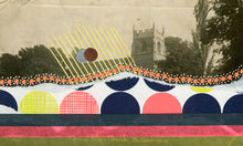 将图片加载到图库查看器,Blue, Red And Yellow Landscape Postcard Art