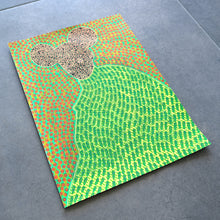 将图片加载到图库查看器,Neon Yellow And Green Creepy Fashion Art Illustration