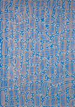 Cargar imagen en el visor de la galería, White Blue Orange Abstract Art